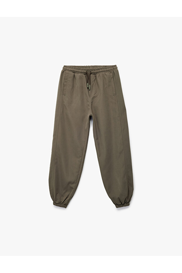Loose Fit Jogger Parachute Pants with Pockets, Elastic Waist and Drawstring
