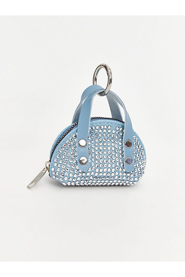 Sparkling Choices from Shining Store |   Stone Detailed Bag-Looking Keychain Wallet - 1