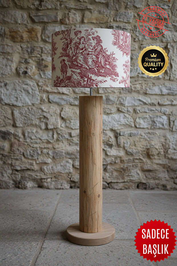 Vintage Toile de Jouy Desenli Lambader Başlığı - 1