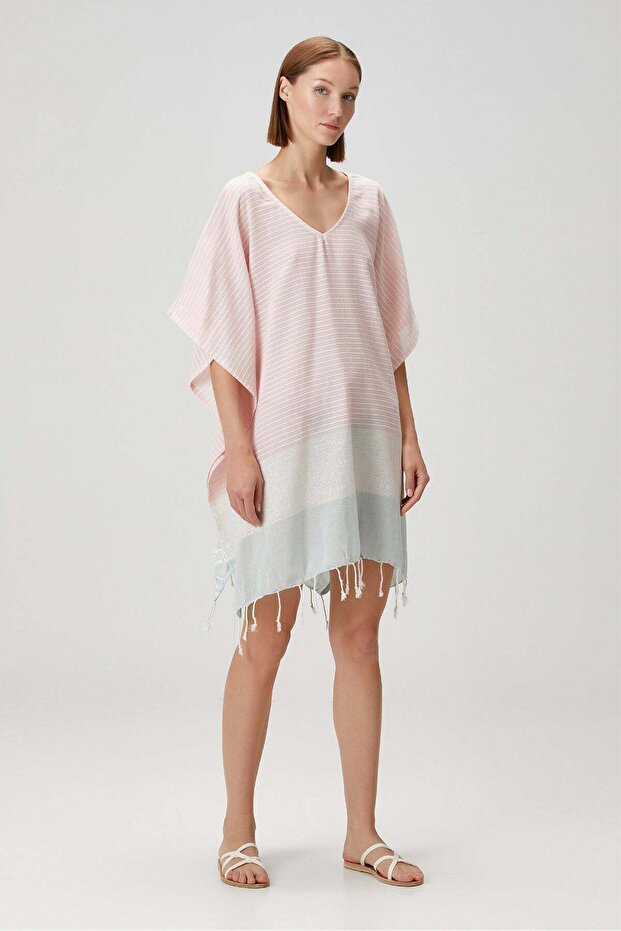 Lotus Cotton Voile Kaftan Pink