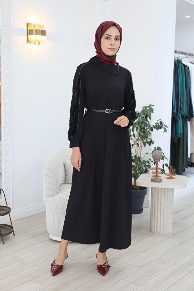 Sleeve Detailed Dress 38800