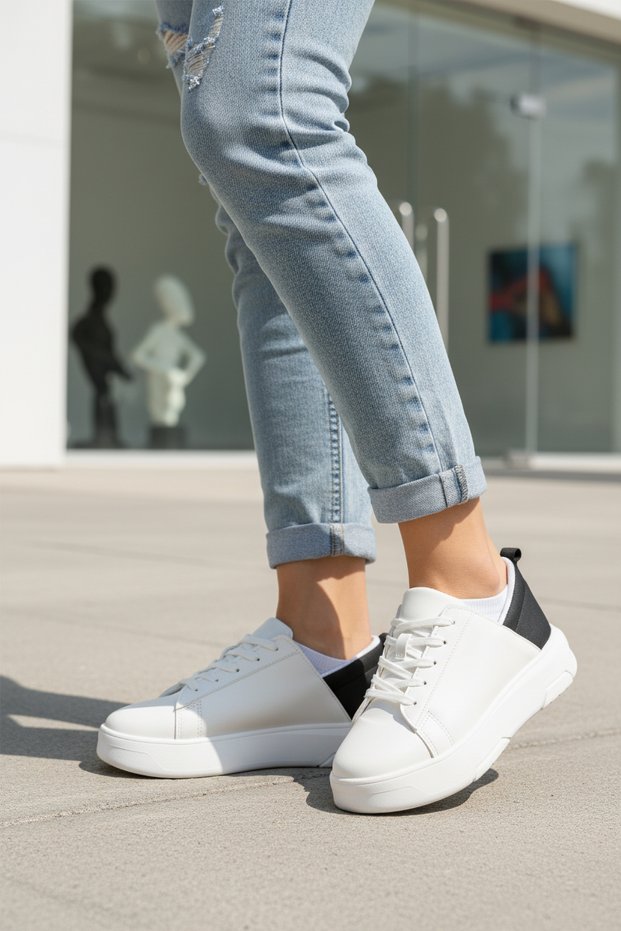 White-Black Women's Sports Shoes Oz-03 Z