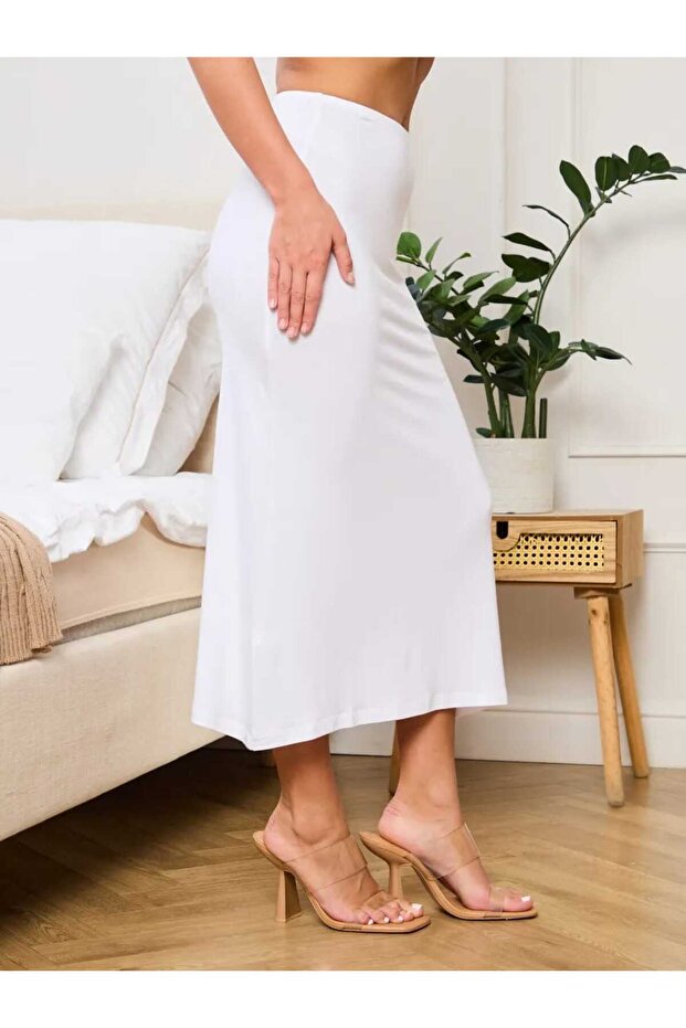 Full Length Long Skirt Lining Petticoat Lining Soft Fabric Non-Burning, Non-Wrinkling, Non-Sweating Non-Marking Elastic - 5