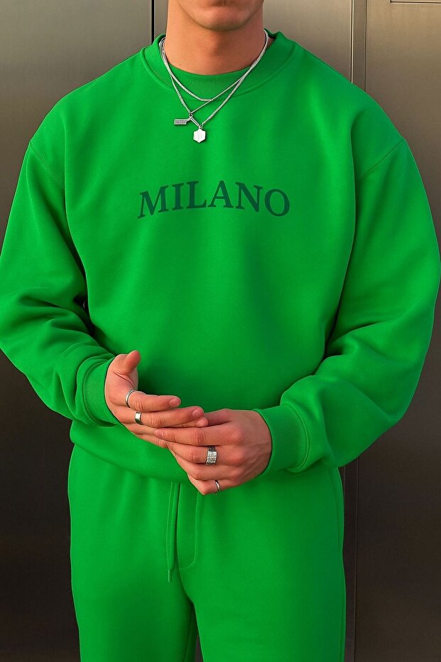 3 Yarn Combed Cotton Milan Printed Unisex Sweatshirt