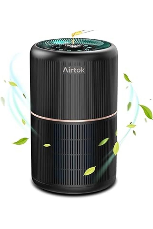 AIRTOK HEPA Air Purifier for Home Bedroom with Fragrance Sponges | 4-In-1 H13 True HEPA Air Filter f