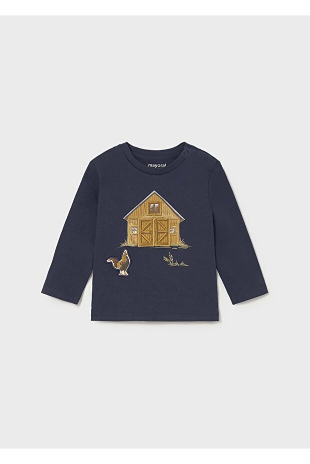 Boy's Long Sleeve T-Shirt Dark Blue