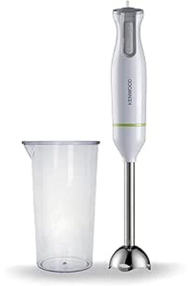 KENWOOD Hand Blender Metal Wand 600W Stick with Graduated Beaker, Turbo Function, Removable for Easy