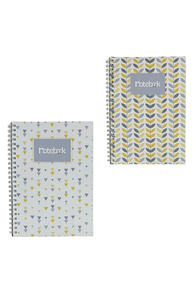A5 Spiral Pattern Notebook 40 Sheets 5-Pack (All Unlined) - 4