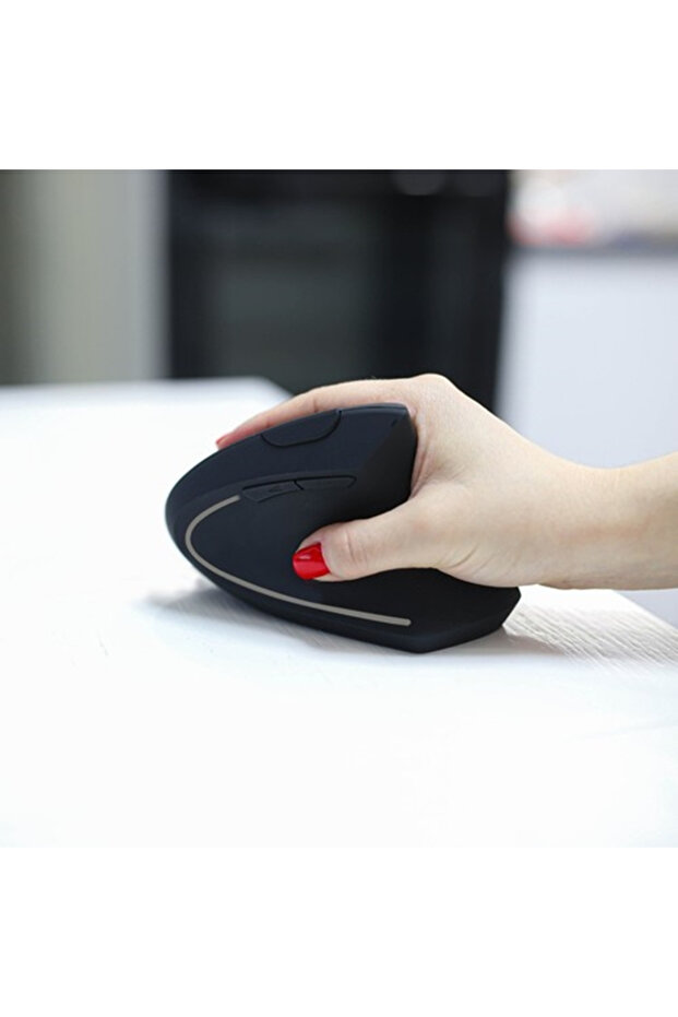 Mouse wireless vertical ergonomic, negru - 2