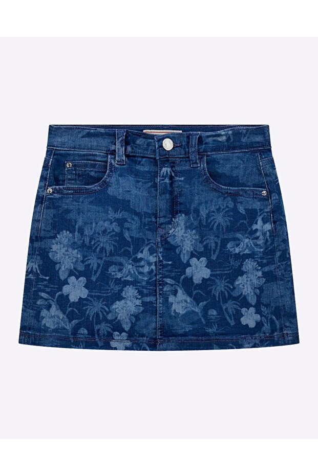 STRETCH DENIM SKIRT - 1