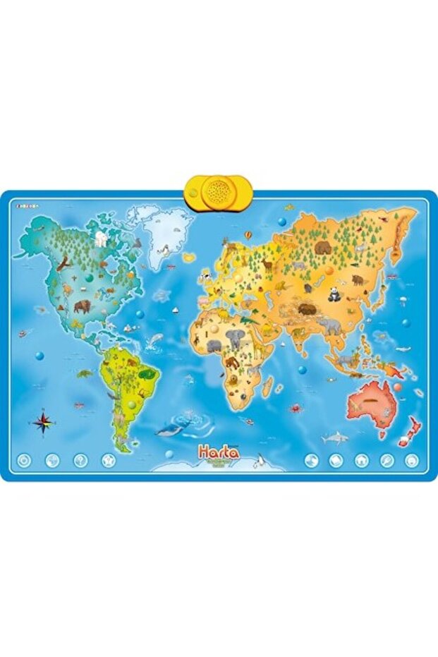 Interactive World Map with Animals – - 1
