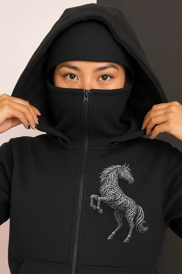 Masked Oversize Hoodie (Printed)