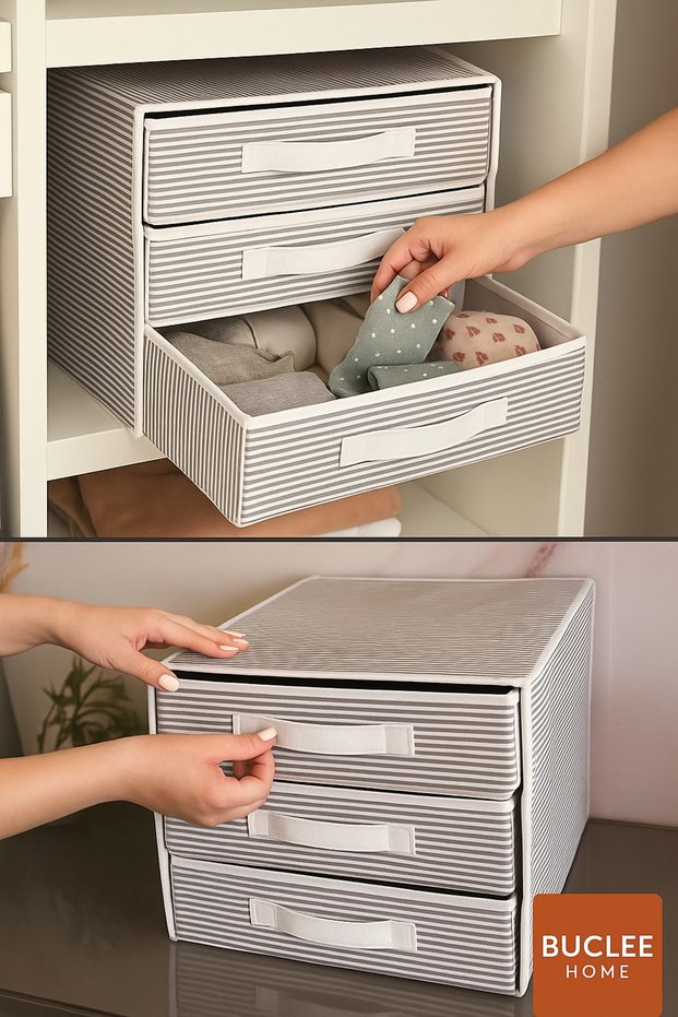 3 Compartment Storage Box | Multi-Purpose Organizer | Kutu Hurç