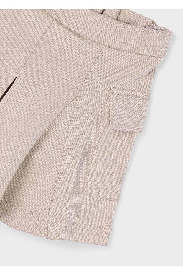 Kız Çocuk Şort Etek Bej - 4