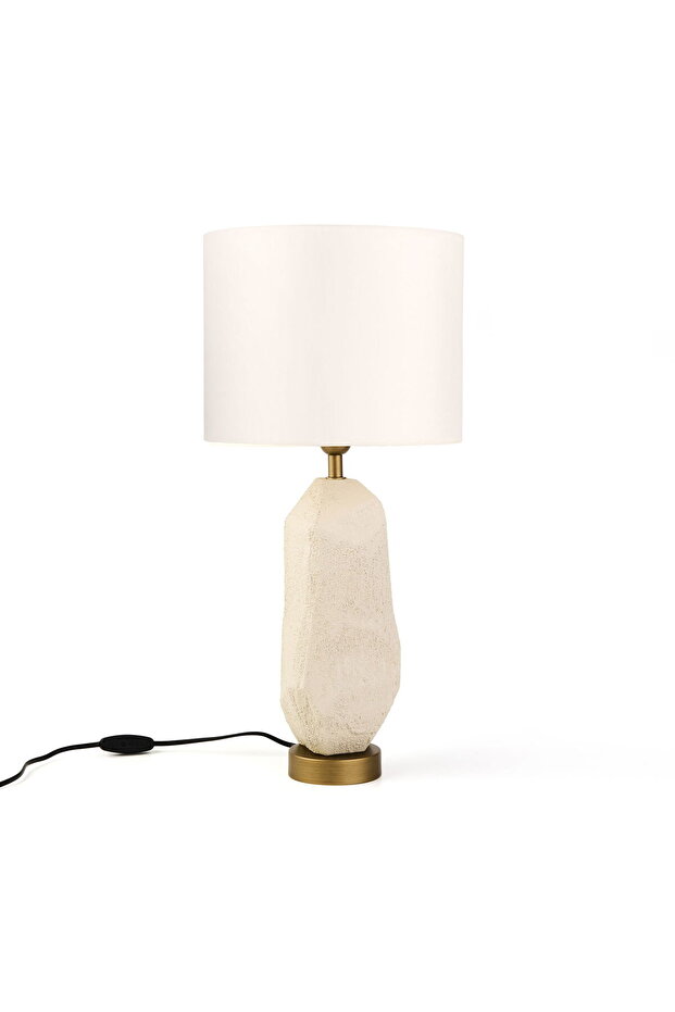 إضاءة أباجور صلبة - رمادي / كريمي - 1