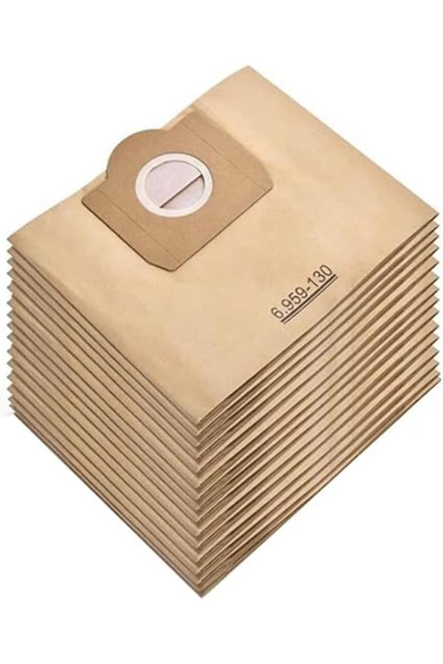 Premify 10pcs Pack Paper Filter Bags Compatible For Karcher, Karcher Model WD3 WD3P Bag Wet & Dry Va