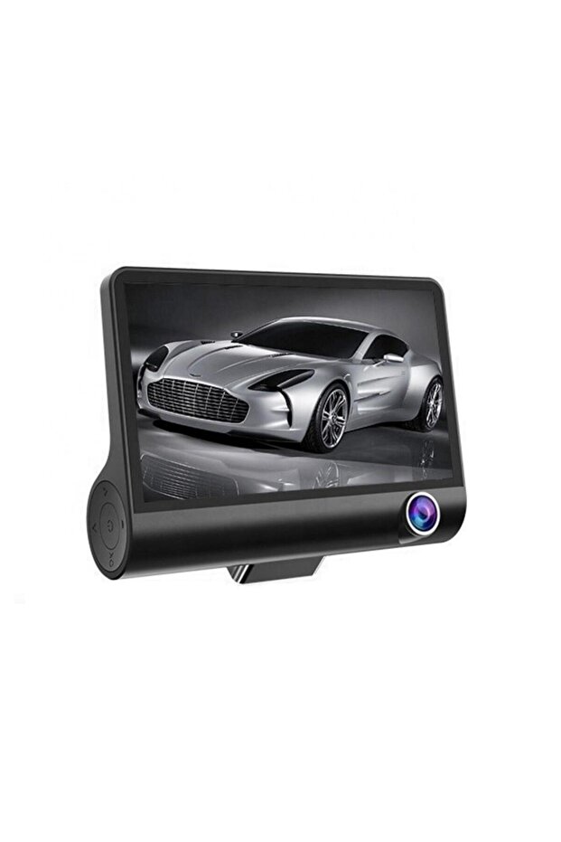 Dash Cam 3 Channel Car DVR Front Inside Rear Camera G-Sensor Night Vision Loop Recording.