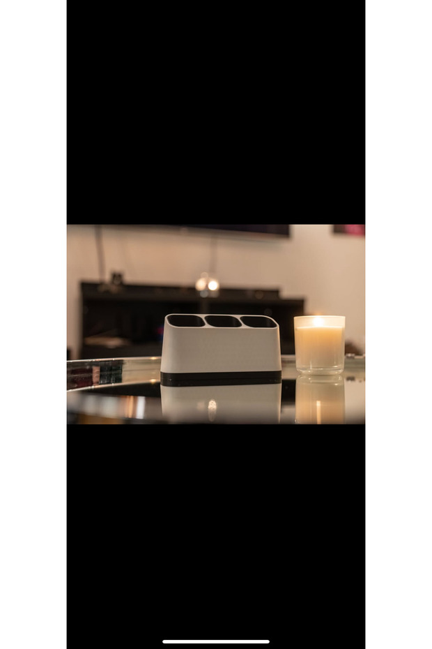 Desktop Controller Organizer, Modern Controller Stand, 3 Compartments Controller Holder - 2