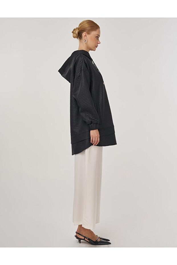 İşlemeli Sweatshirt Siyah - 6