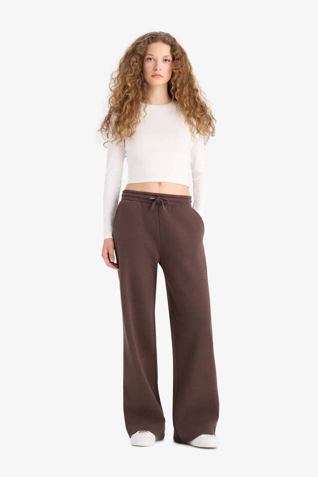 Straight Fit Beli Bağcıklı Cepli Düz Paça Eşofman Altı A0954AX25WN - 3