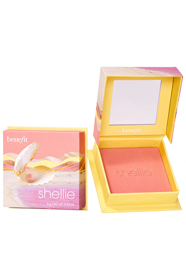 Silky-Soft Powder Blush , Shellie - warm seashell pink 6g