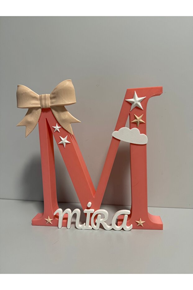 İsme Özel Bebek Ve Çocuk Odası 3D Harf Kapı Süsü Isimlik Bebek Kapı Süsü - 1