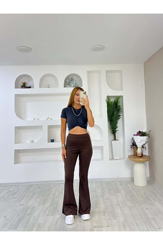 Modal İspanyol Paça Tayt - 1