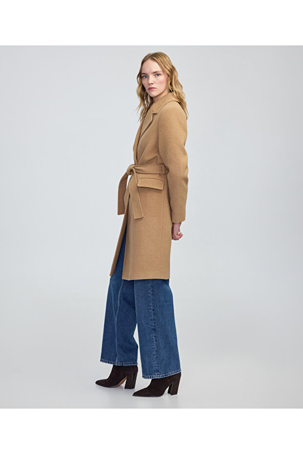 Kuşaklı kaşe kaban - 3