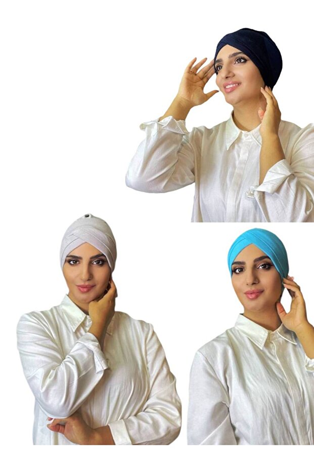 3 قطع - قبعة متشابكة