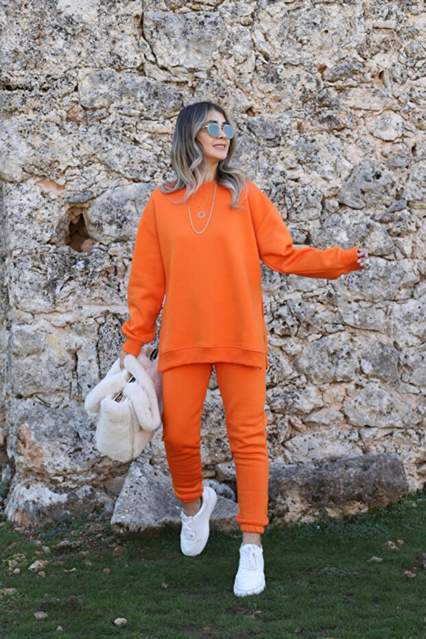 بنطال رياضي برتقالي مطاطي - 4