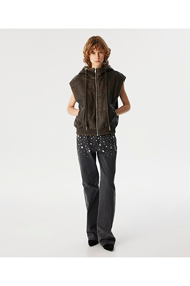 DERİ GÖRÜNÜMLÜ YELEK - 4