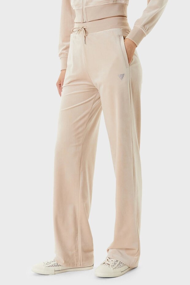 Couture Taşlı Regular Fit Kadife Jogger Kadın Eşofman Altı V3BB26K0232 - 2