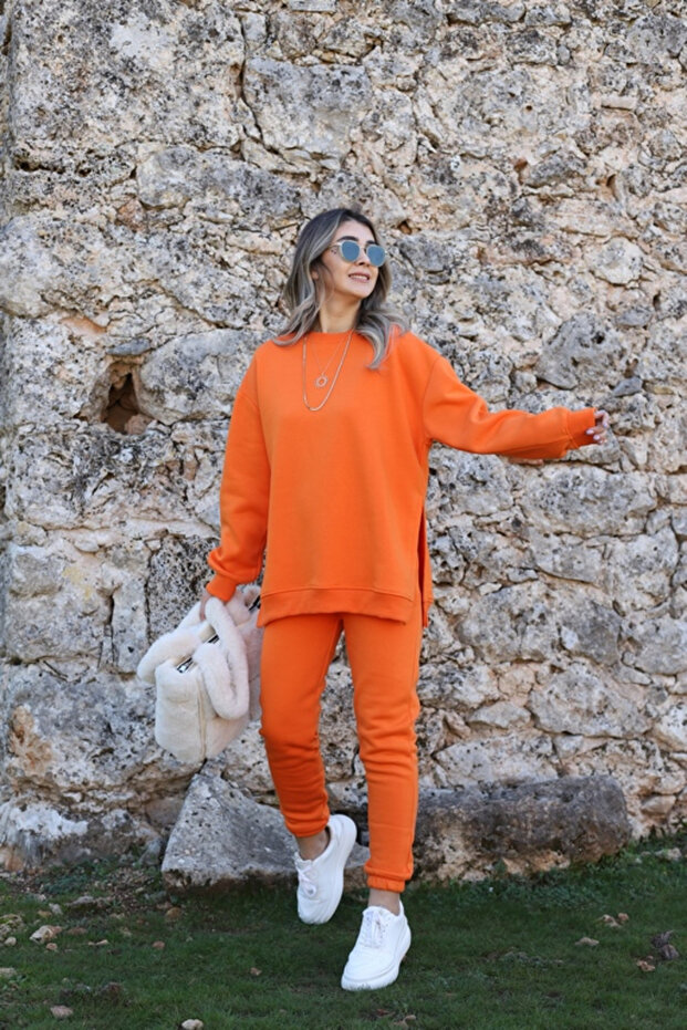 بنطال رياضي برتقالي مطاطي - 7