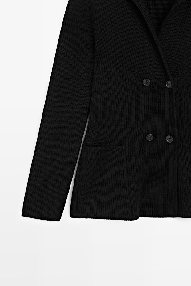 %100 yün kruvaze hırka - 7