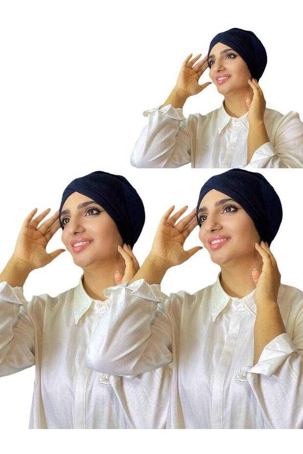 3 قطع - قبعة متشابكة