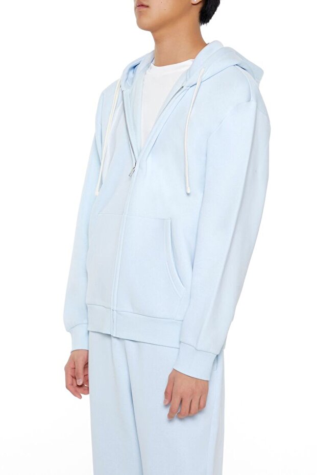 Fermuarlı Kapüşonlu Sweatshirt - 1