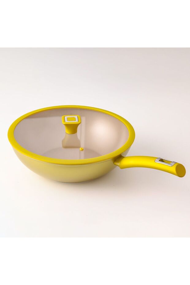 Chef's Delight Brilliant Non-Stick Wok with Lid – Induction Deep Fry Pan, PFOA-Free - 1