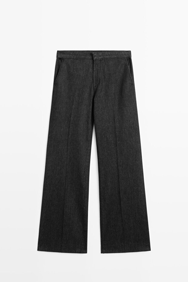 İspanyol paça yüksek bel jean - 5