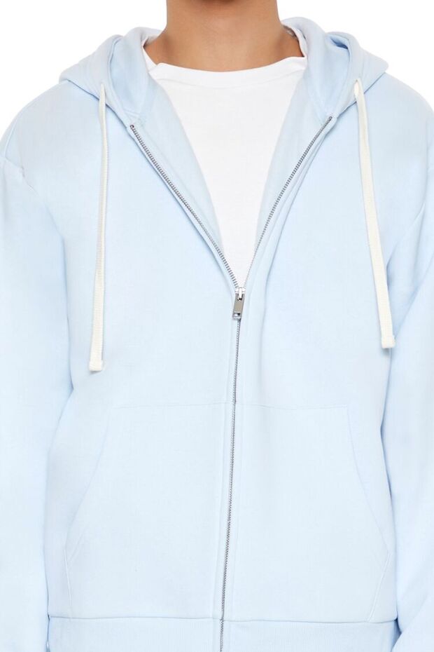 Fermuarlı Kapüşonlu Sweatshirt - 5