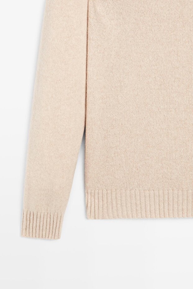 Yün karışımlı bisiklet yaka kazak - 7