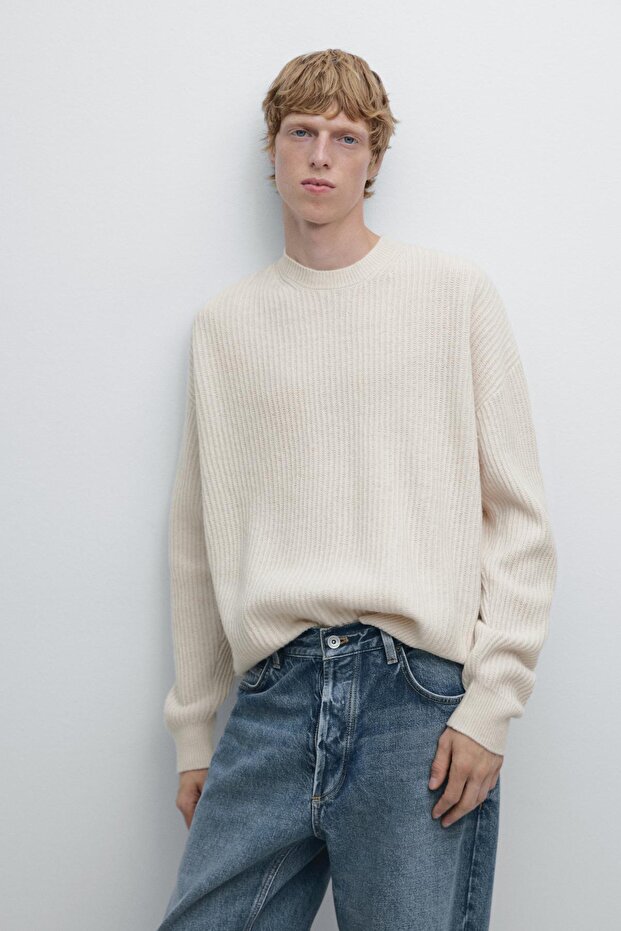 Bisiklet yaka fitilli kazak - 2