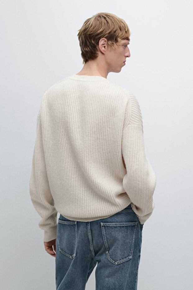 Bisiklet yaka fitilli kazak - 3