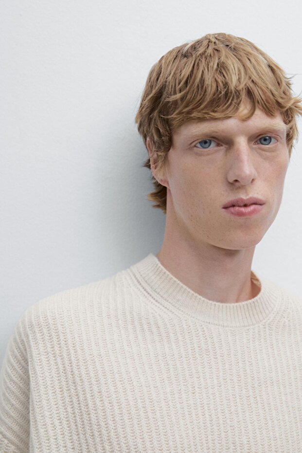 Bisiklet yaka fitilli kazak - 4