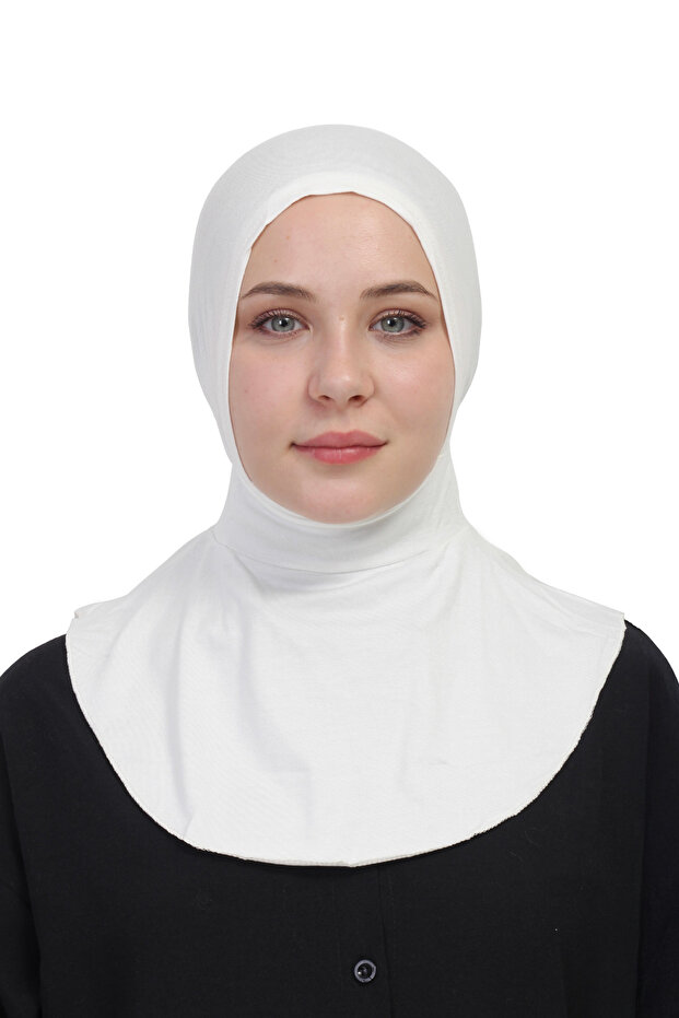 Practical Neck Collar Snap-On Bonnet – Sports Bonnet – Non-Slip, Anti-Sweat – Ecru