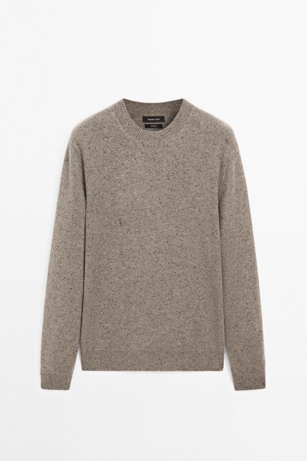 %100 yün triko bisiklet yaka kazak - 5