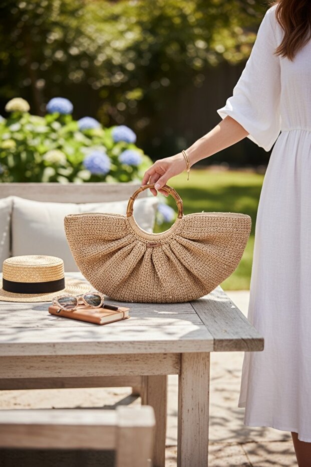 Hasır Kleopatra Çanta - 2