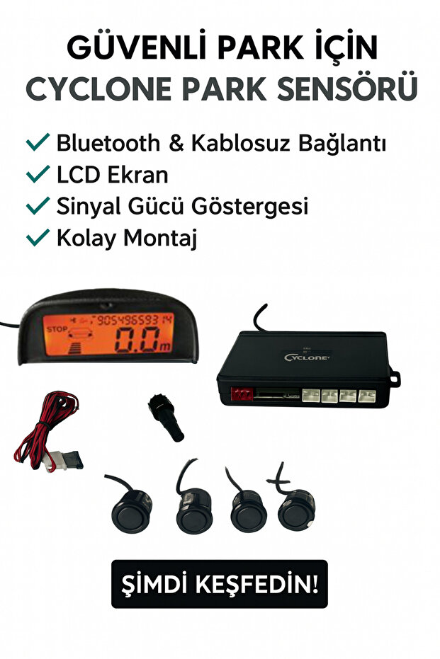 Cyclone Park Sensörü Bluetooth ve Wireless Park Sensörü - 1