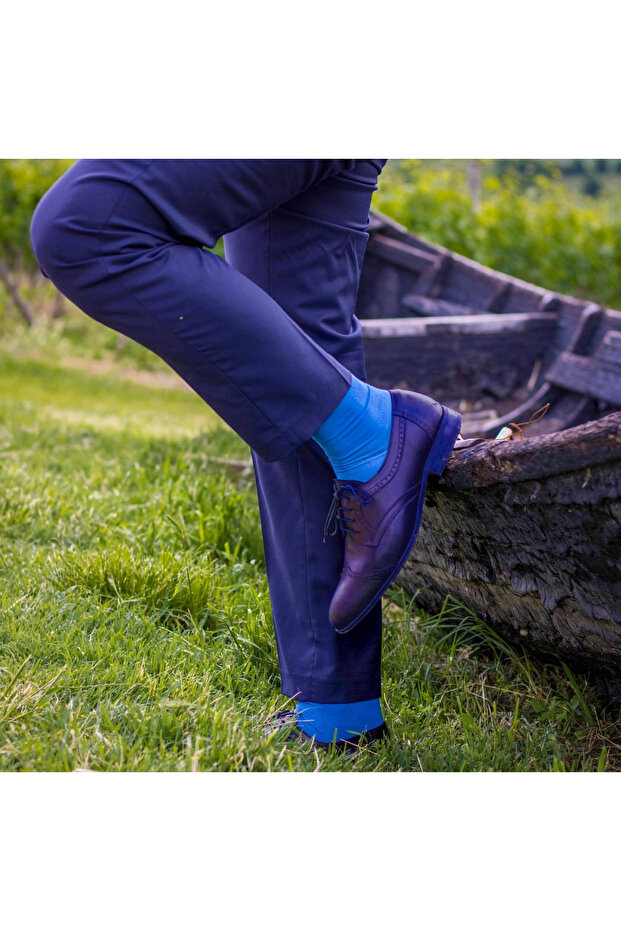 Сини бамбукови чорапи BASIC - 5