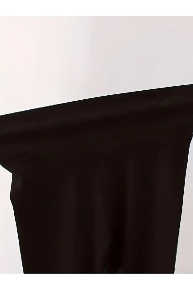 Kız Çocuk Siyah Minmal Kalp Baskılı İspanyol Paça Pantolon - 4