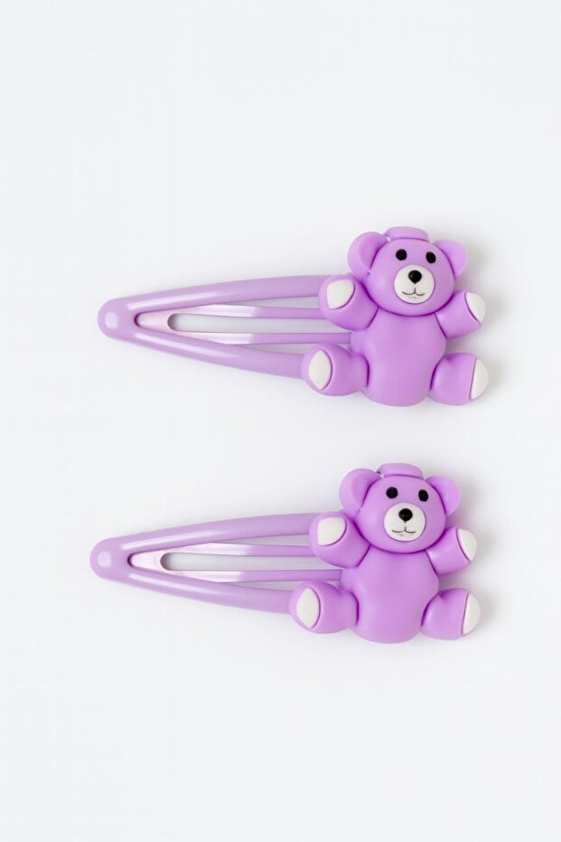Set of 2 Girls' Bear Model Elegant Buckles